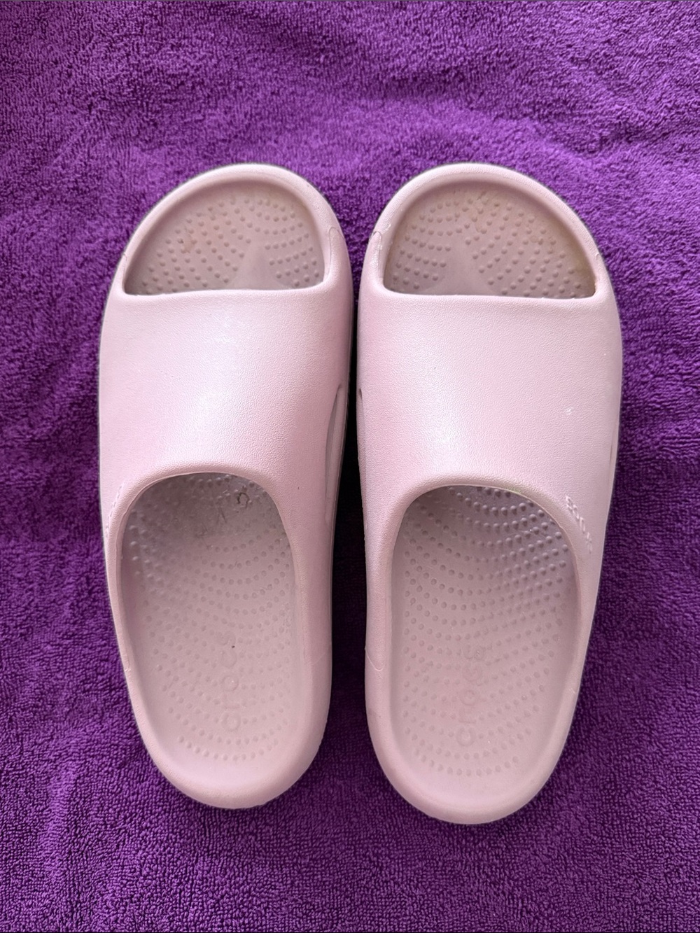 CROCS Women's Slide Sandals in Light Pink